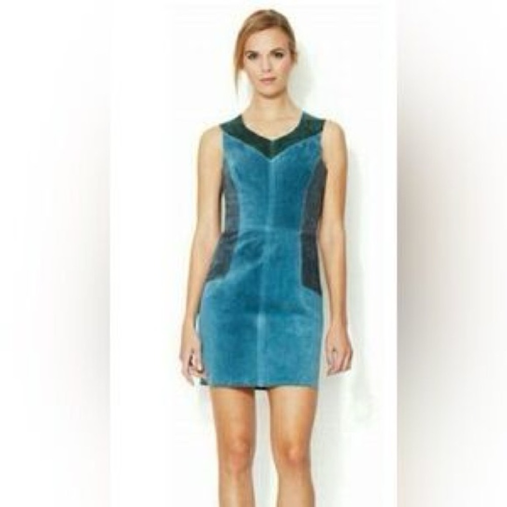 PJK Patterson J. Kincaid Blue and Green Mini Dress M